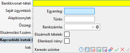 - Egyéb tétel keresés szűrési feltételek -