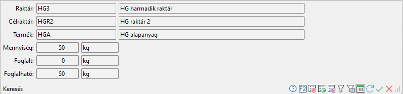 - Feladatra rendelés keresés alapértelmezés szerinti további adatai -