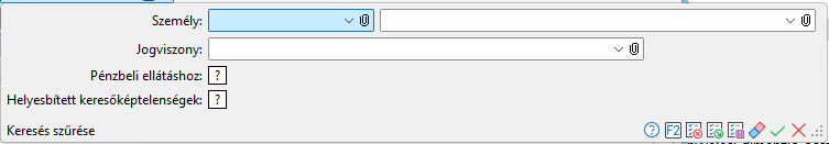 - Keresőképtelenség keresés szűrési feltételei - 