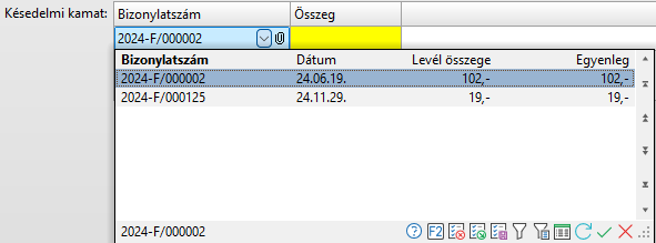 - Késedelmi kamat keresés táblázat adatai - - Késedelmi kamat keresés táblázat adatai -