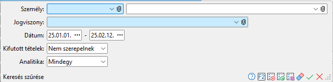 - Számfejtés keresés szűrési feltételei -