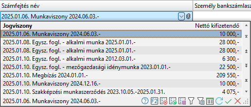- Számfejtés keresés táblázat adatai -