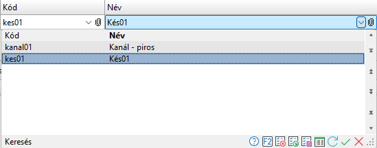 - Szerszám karbantartás keresés táblázat adatai -