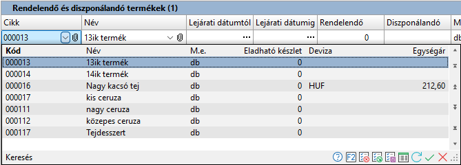 - Vásárolt és helyettesítő termék keresés táblázat - - Vásárolt és helyettesítő termék keresés táblázat -