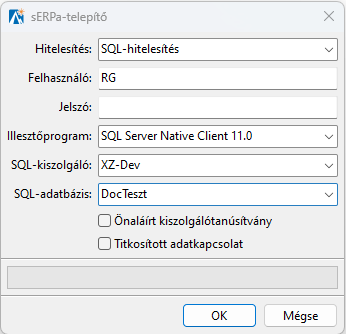- sERPaSetup segédprogram -

