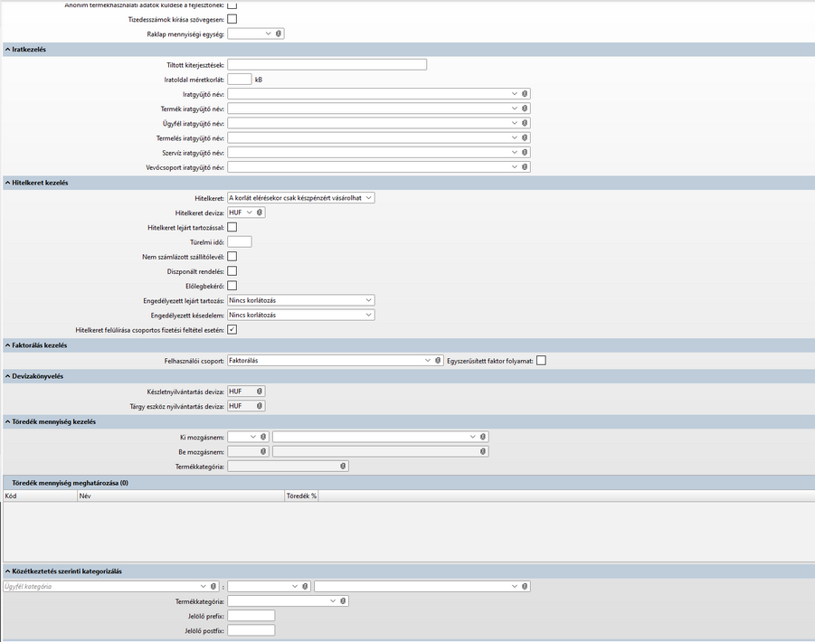 -Általános paraméter beállításai-
