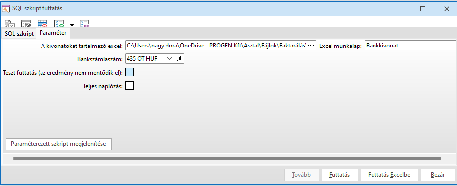 -OTPFaktorKivImport segéd szkript használata-