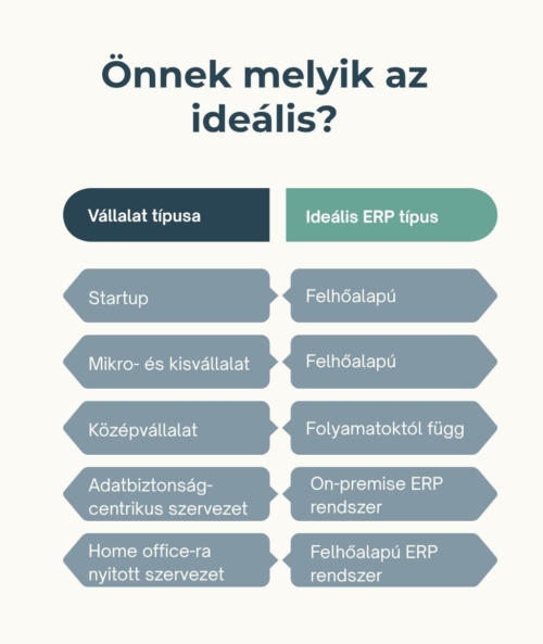 erp szoftver választása cégtípus alapján ábra