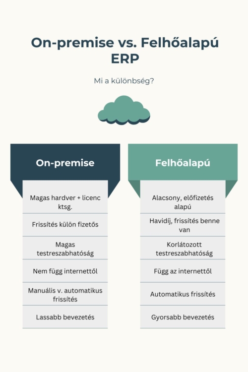 erp szoftverek típusait bemutató ábra
